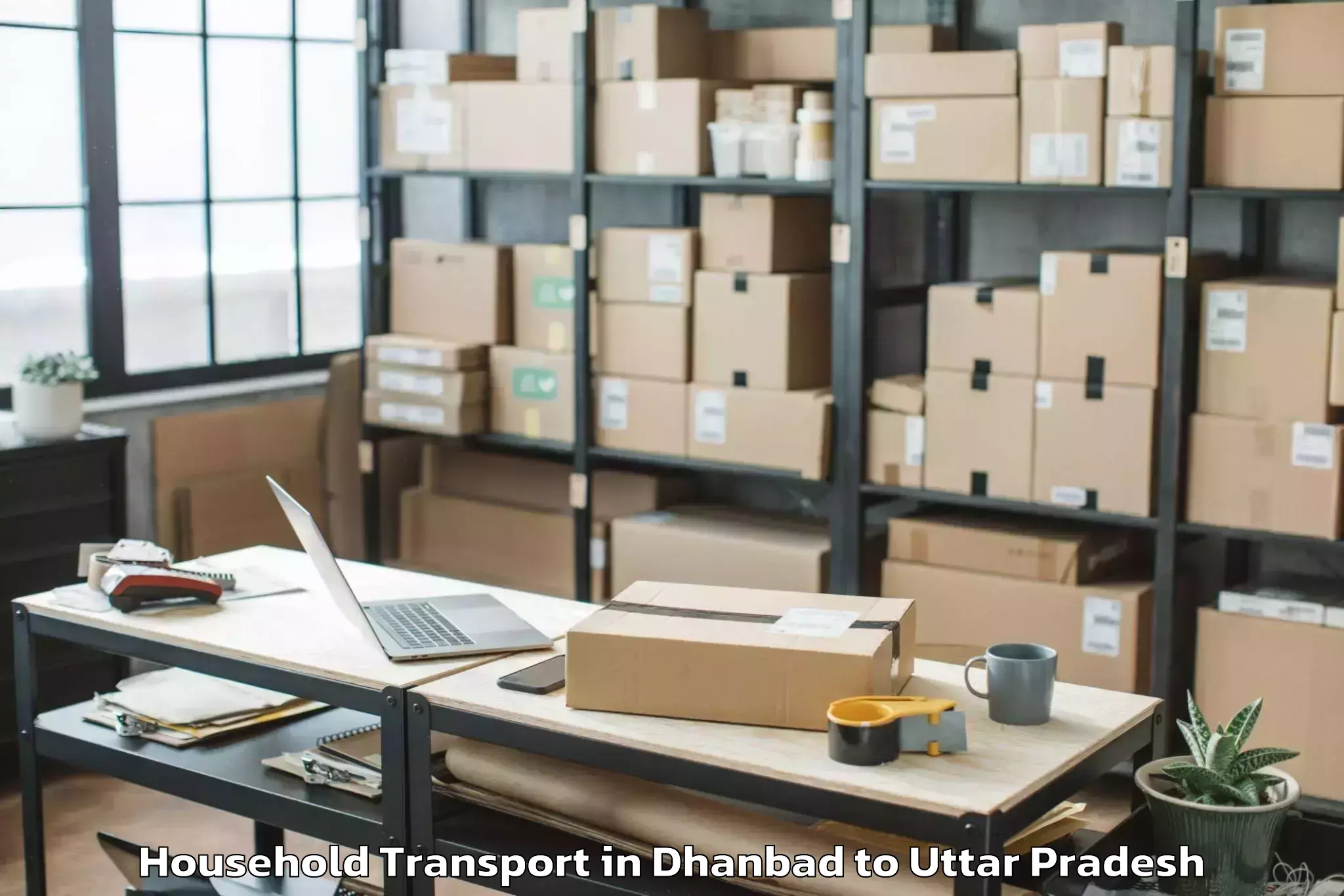 Get Dhanbad to Khadda Household Transport